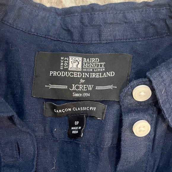 J crew women’s Garçon classic shirt in Baird McNutt Irish linen size 0P - Picture 3 of 4